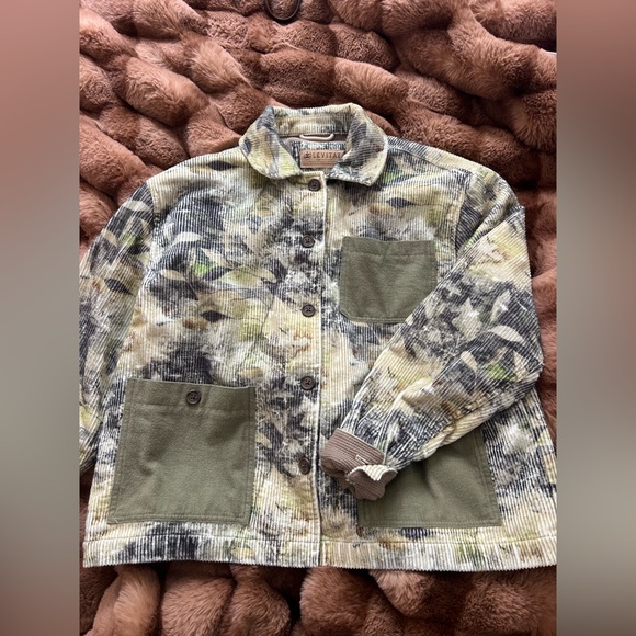 NWT Women's Leaf Camo Corduroy Artist Jacket - Picture 5 of 10